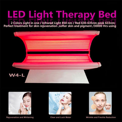 Cabina ligera roja llena de las camas de la terapia del removedor LED de la arruga del cuerpo